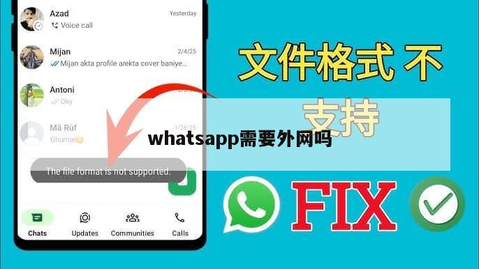 whatsapp需要外网吗